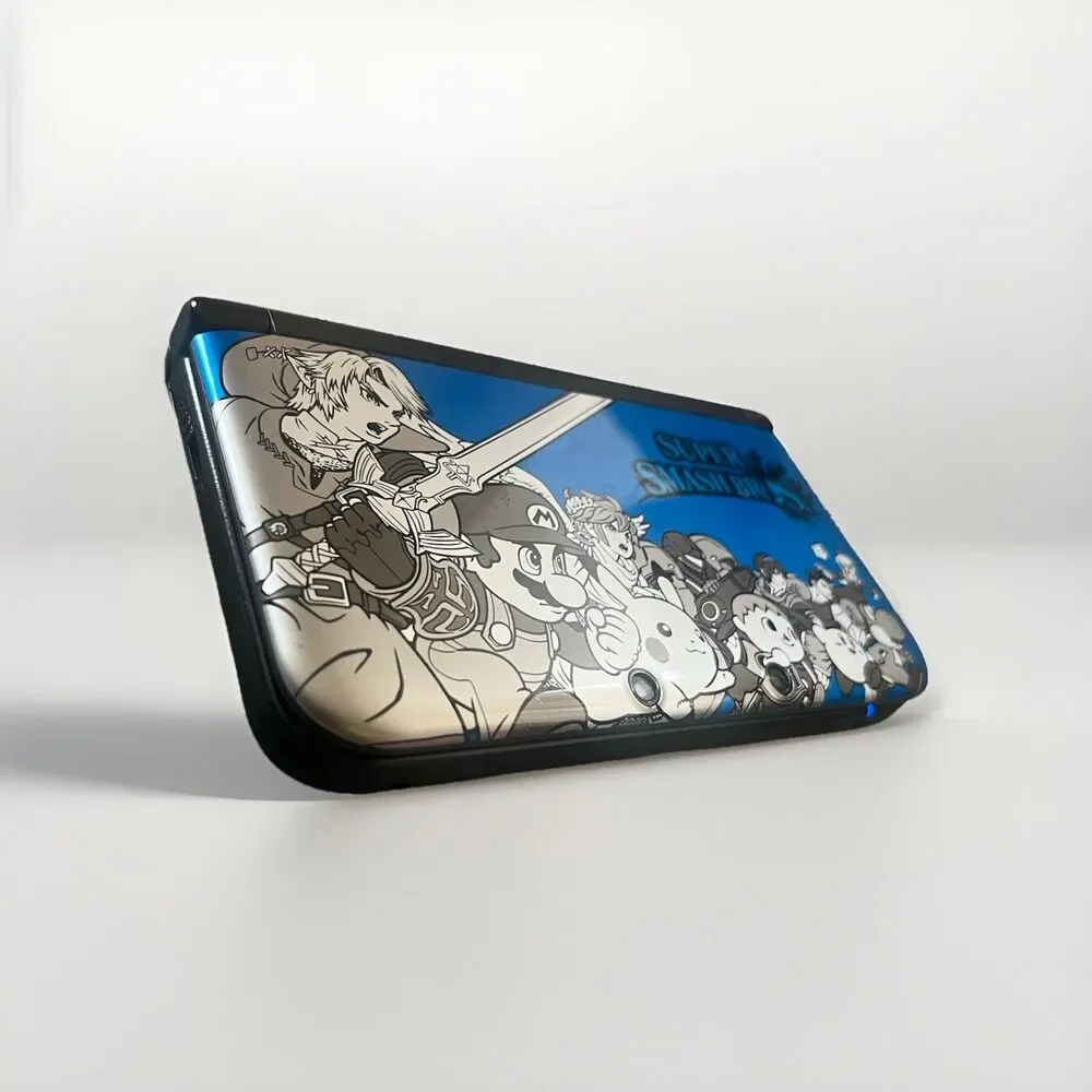 Nintendo 3DS XL Super Smash Bros. Limited Edition Blue Handheld Console - Works!